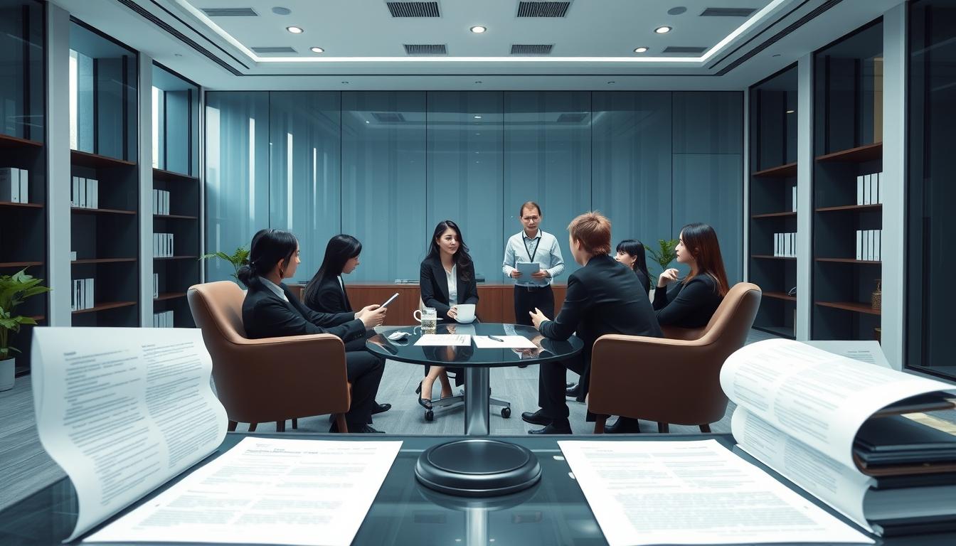 Senior legal team and family support